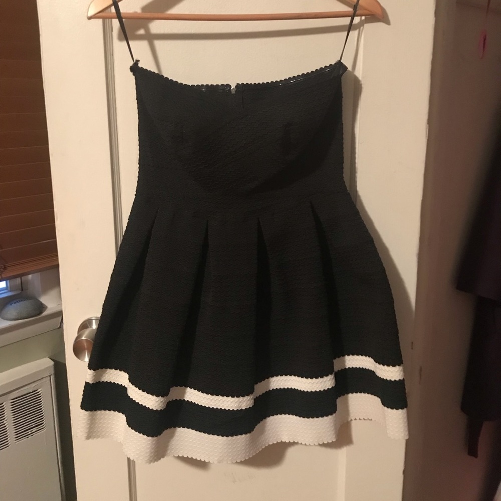 Black and white party dress